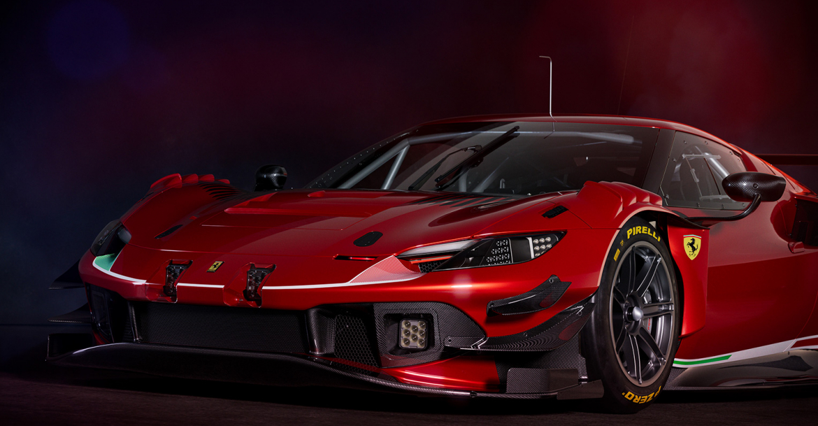 There it is: The official launch of the new Ferrari 296 GT3 at the Spa-Francorchamps circuit today 3